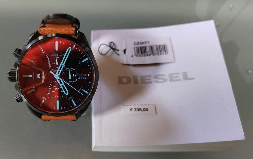 Diesel chronograaf horloge DZ4471, Handtassen en Accessoires, Horloges | Heren