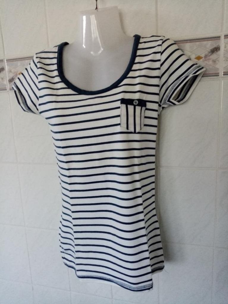 Vero Moda : marineblauw wit strepen t-shirt maat M, Maat 38/40 (M), Vero Moda, Wit, Ophalen of Verzenden