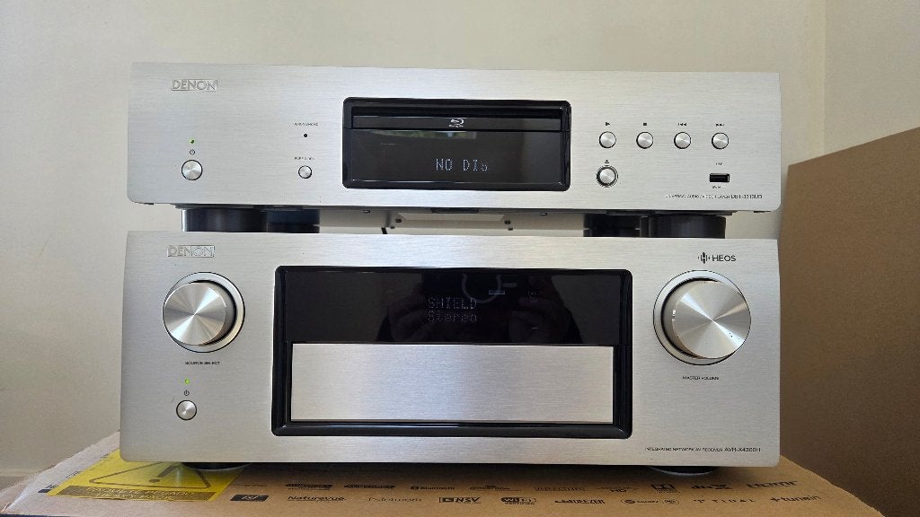 Denon High-End Set Zilver – AVR-X4300H & DBT-3313UD Combo, Blu-ray-speler, 70 watt of meer, Ophalen, Overige merken