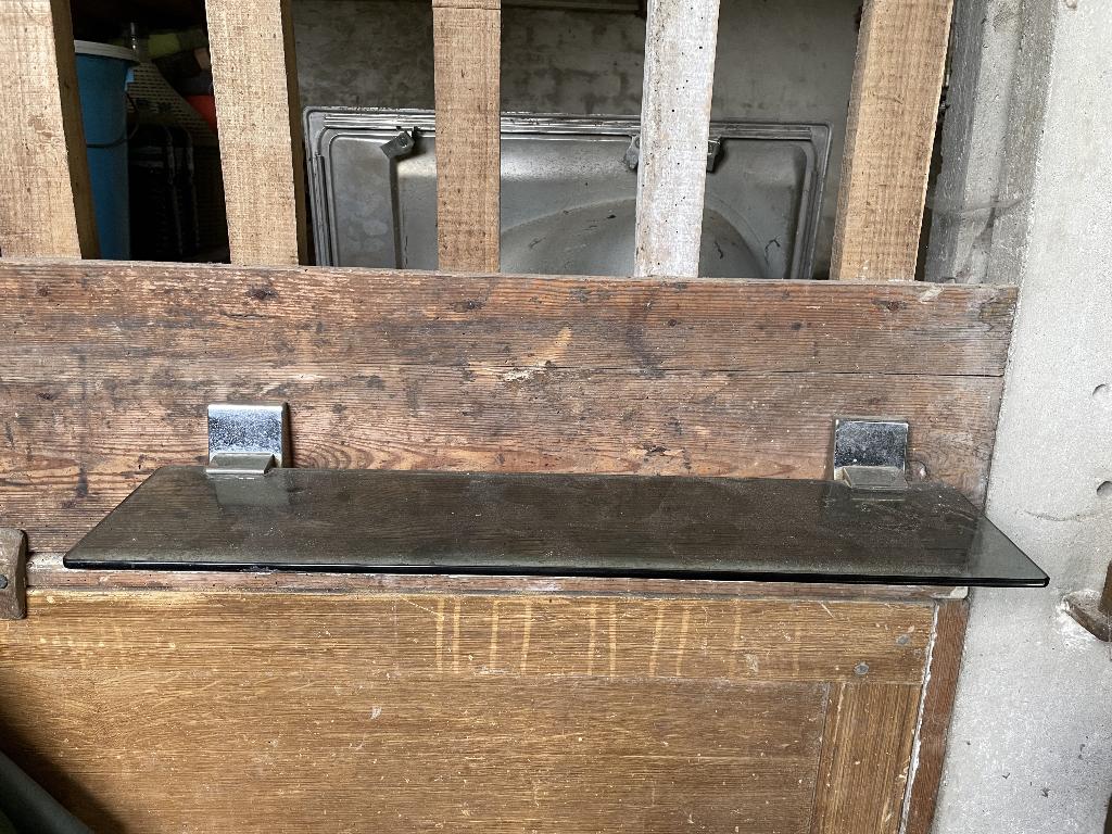 INDA vintage wandplank in rookglas, Ophalen of Verzenden, Gebruikt
