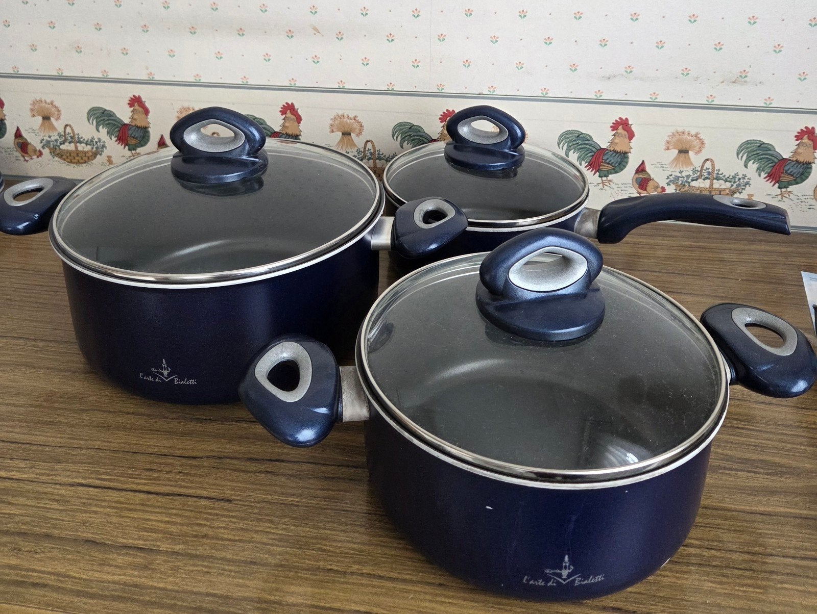 Marmites/casseroles Bialetti, Maison & Meubles, Revêtement antiadhésif, Enlèvement, Utilisé, Ensemble de casseroles