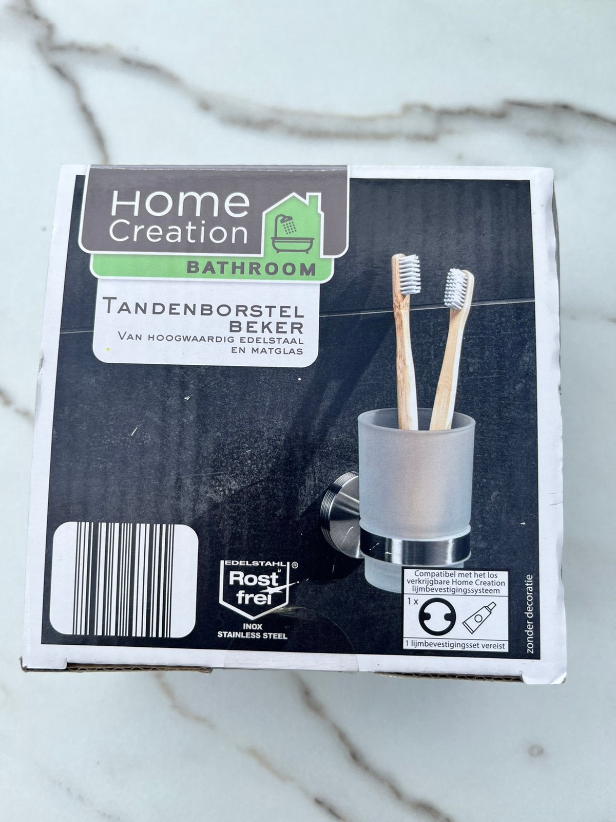 Home Creation tandenborstelbeker met wandhouder, Ophalen of Verzenden, Zo goed als nieuw