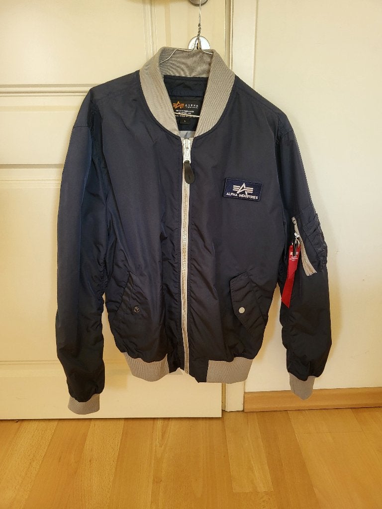 Alpha Industries bomberjas maat L, Kleding | Heren, Jassen | Zomer, Maat 52/54 (L), Alpha Industries, Blauw, Ophalen of Verzenden