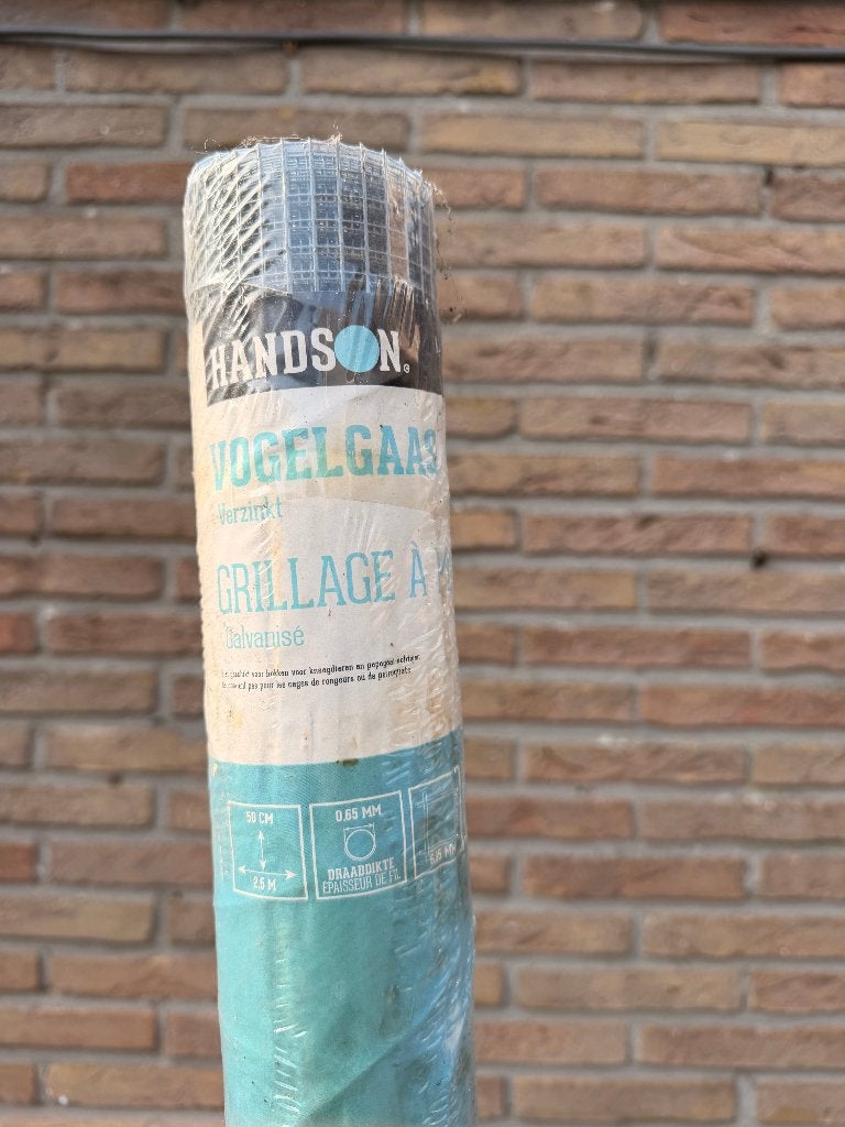 2x Handson verzinkt vogelgaas 50 cm  2,5 m – in verpakking, Enlèvement, Neuf, Moins de 10 mètres, Treillis