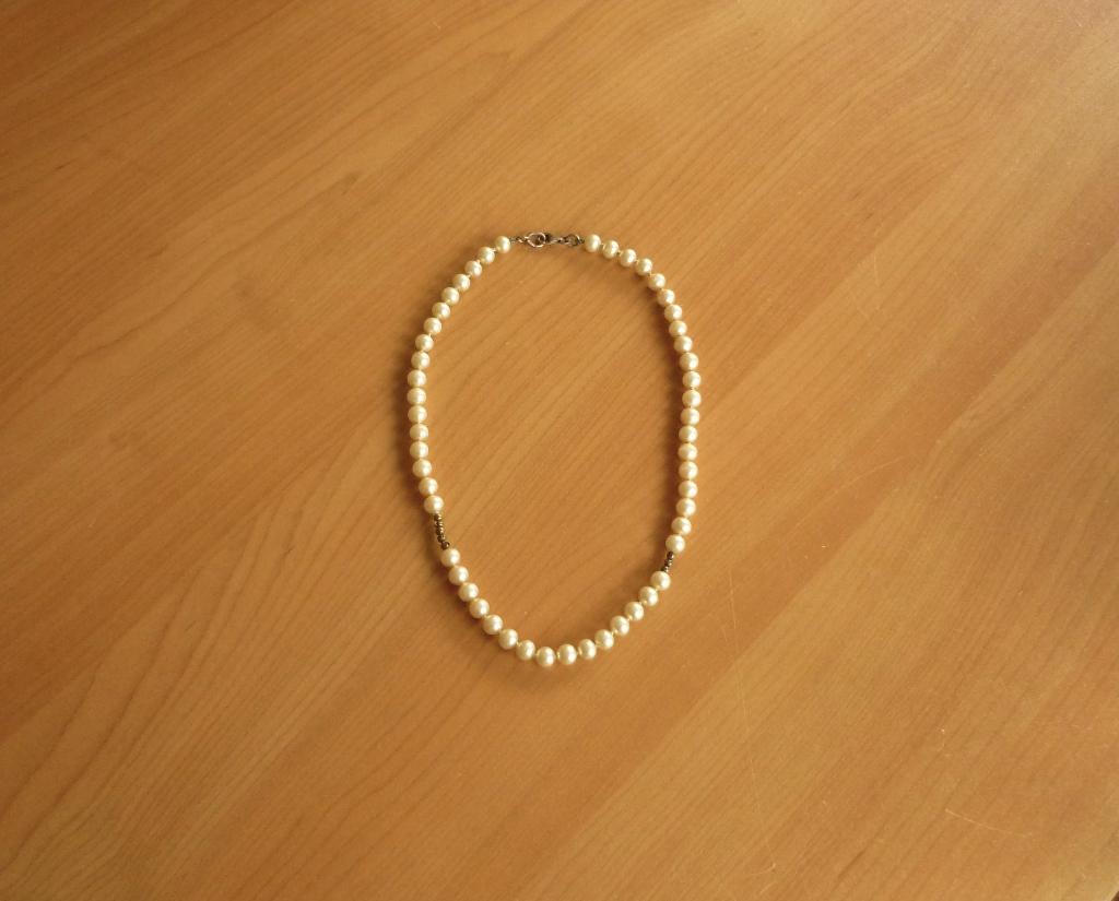 Vintage cremekleurige parelketting, Ophalen of Verzenden