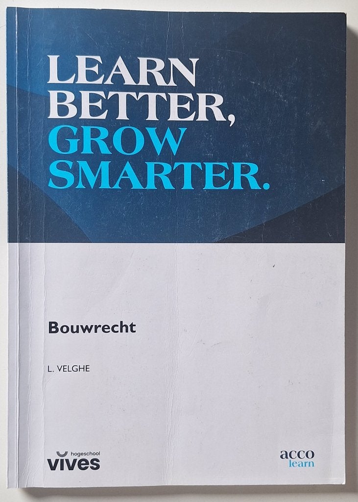 Bouwrecht - L.Velghe, Boeken, Ophalen, Gelezen, Hogeschool, L. Velghe