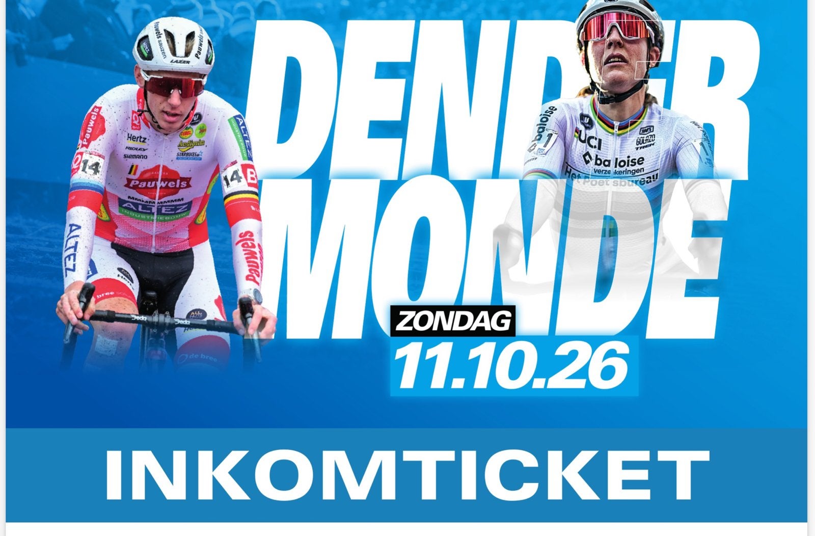 2 Tickets voor de veldritten in Dendermonde op 11/10/ 2026, Tickets & Billets