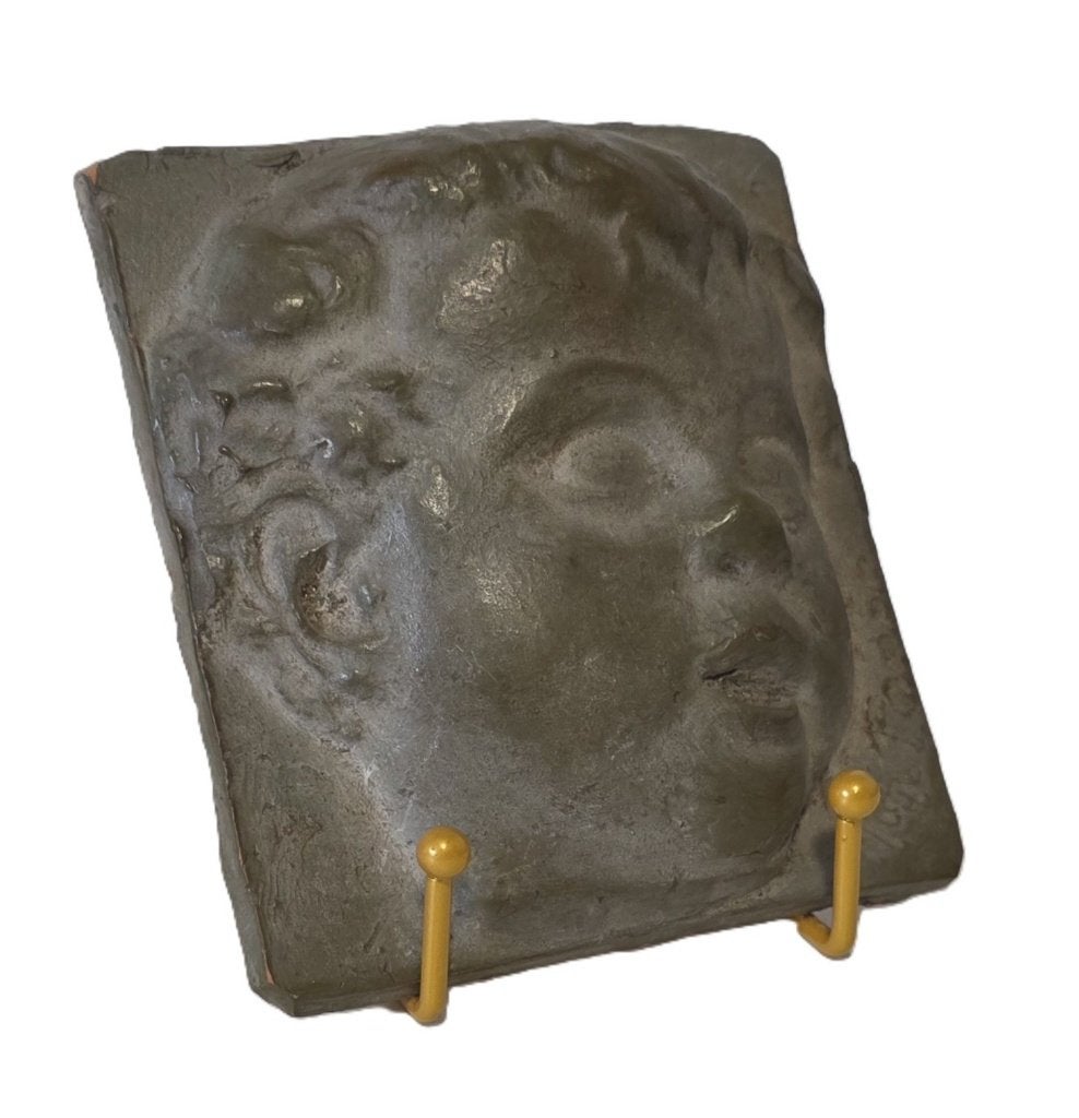Antiek terracotta reliëf van een Putti., Ophalen of Verzenden, Handgemaakt, Steen of Keramiek, Overige typen