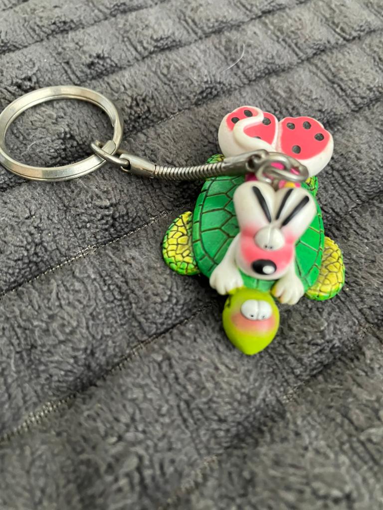 Porte-clés Diddl Diddl au dos de Tiplitaps, Collections, Diddl, Enlèvement ou Envoi, Diddl, Comme neuf