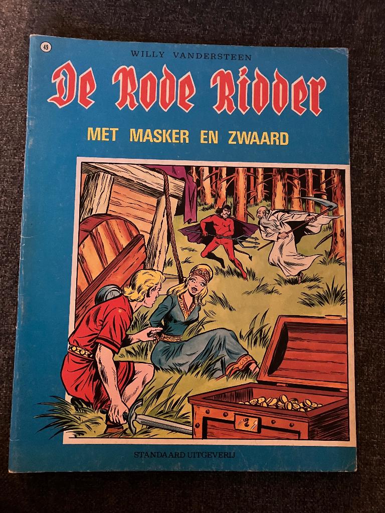 De Rode Ridder - 49 - Met masker en zwaard, Eén stripboek, Ophalen of Verzenden, Gelezen, Willy Vandersteen