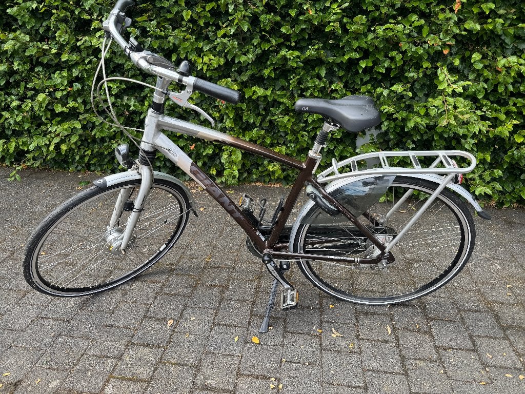 Giant Herenfiets met voor- en achtervering, Fietsen en Brommers, Ophalen, Gebruikt, Velgrem, Versnellingen