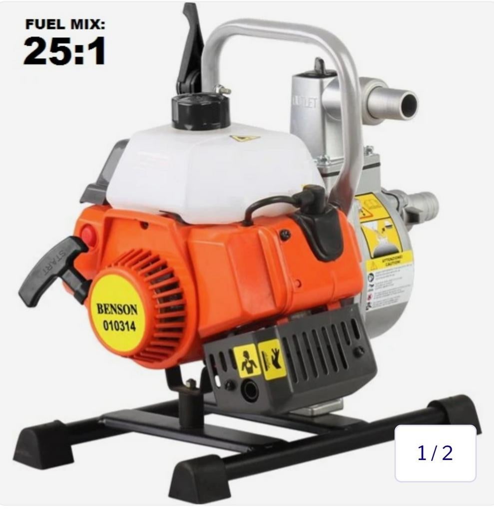 Pompe à eau moteur 2 temps à essence neuve, Enlèvement ou Envoi