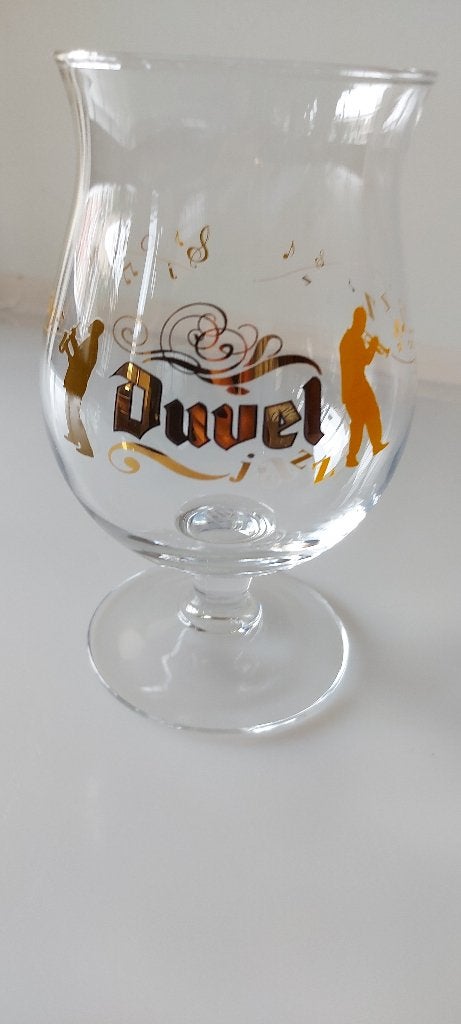 Duvel jazz glas "muzikanten" van 2007 gewone D in gegraveerd, Ophalen of Verzenden, Nieuw, Glas of Glazen, Duvel