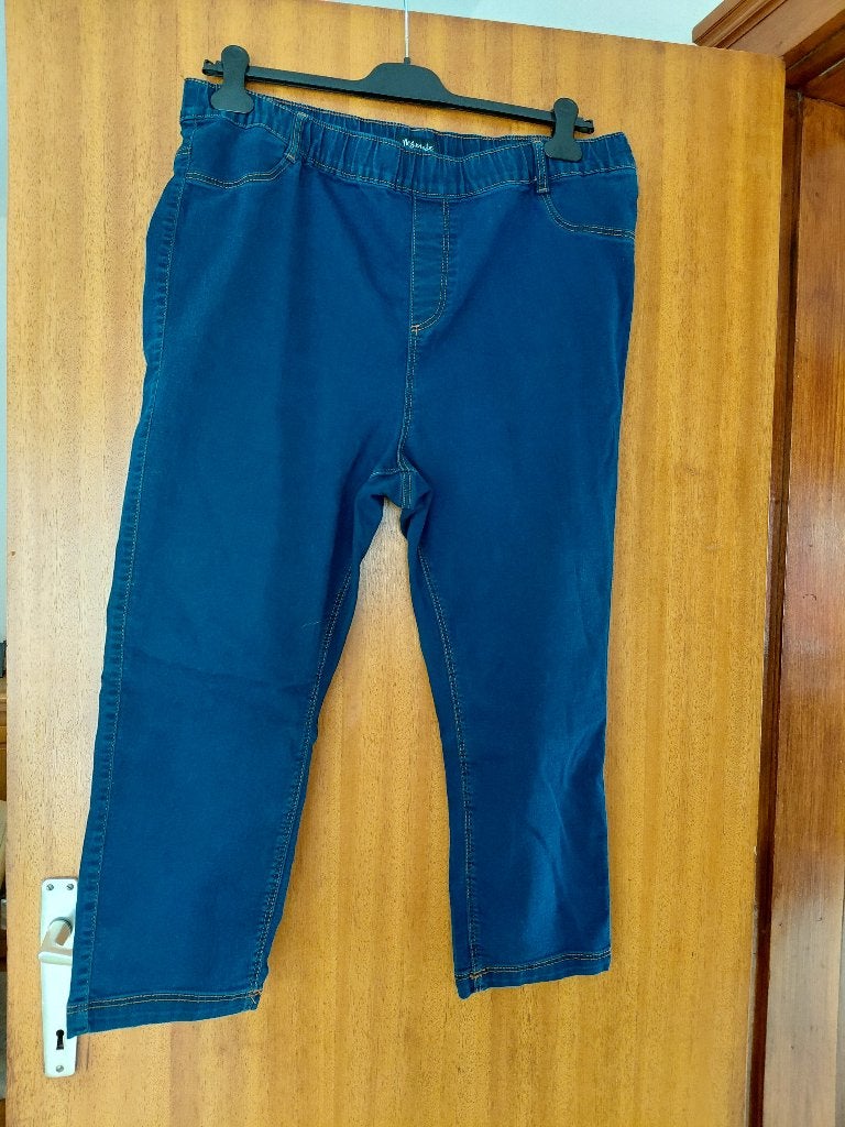 Damesbroek, Blauw, Maat 46/48 (XL) of groter, Ophalen of Verzenden, Zo goed als nieuw