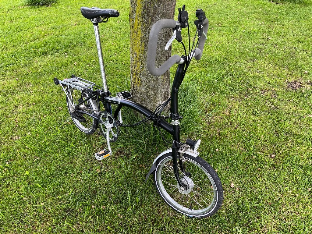 Brompton P6R zwart bagagerek met 6 versnellingen, Ophalen, Brompton, Velgrem, 14 tot 16 inch