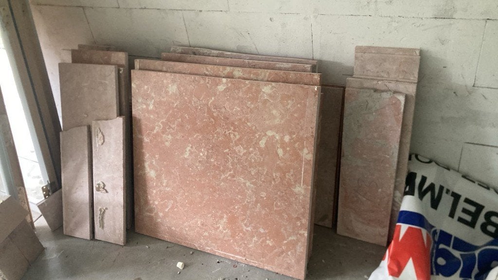 lot de tablettes en marbre, Ophalen, Gebruikt, Marmer