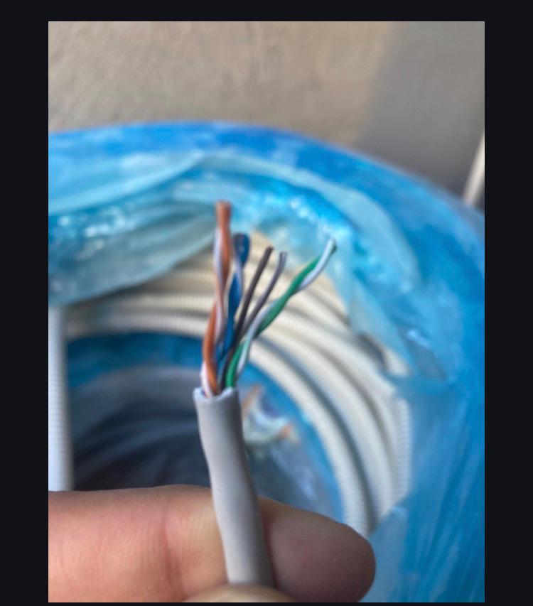 50 mètres  de câble réseau ethernet RJ45, Ophalen, Zo goed als nieuw