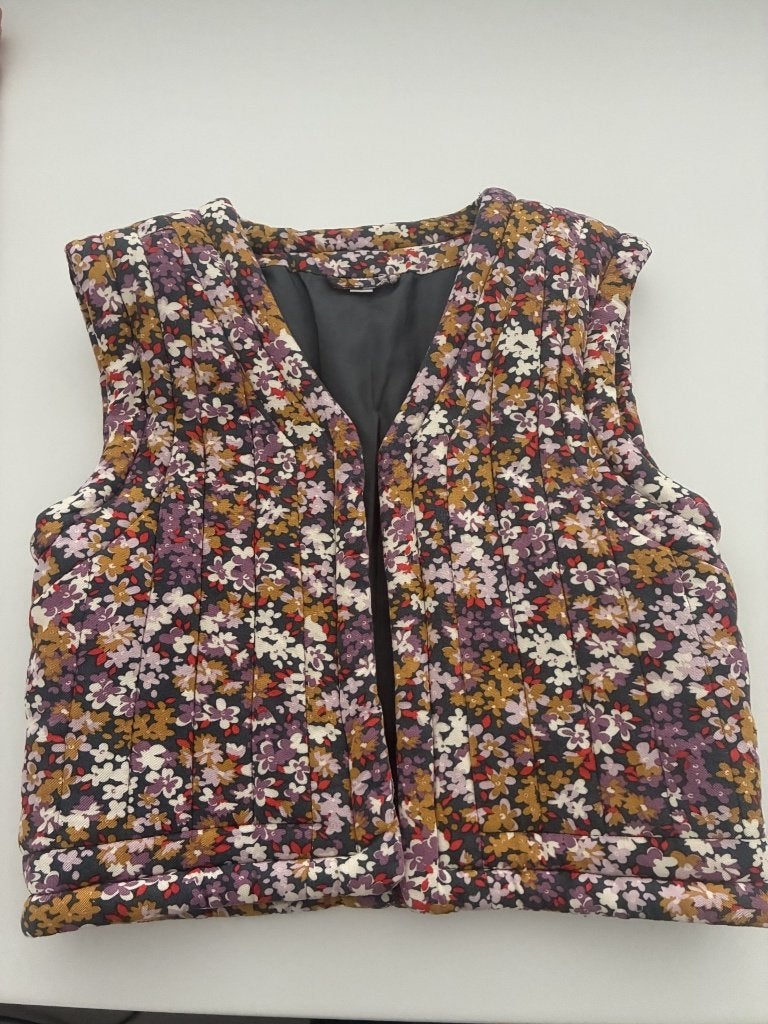Paars/oker vestje voor over longsleeve, hemdje of kleedje, Enfants & Bébés, Vêtements enfant | Taille 152, Enlèvement ou Envoi