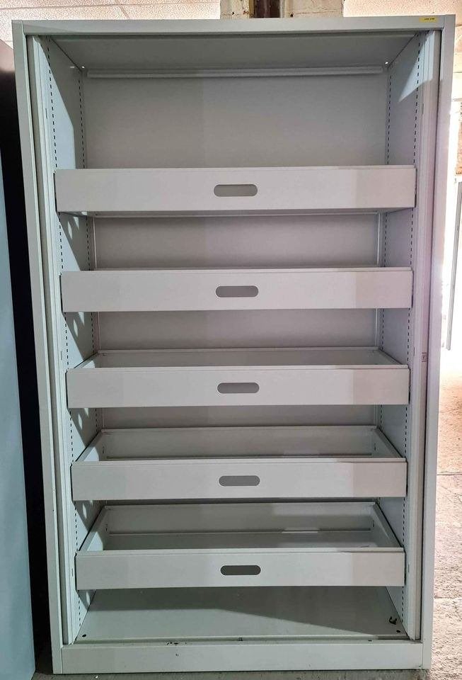 Armoire métallique porte coulissante pr dossier suspendu, Enlèvement ou Envoi, Comme neuf, Métal