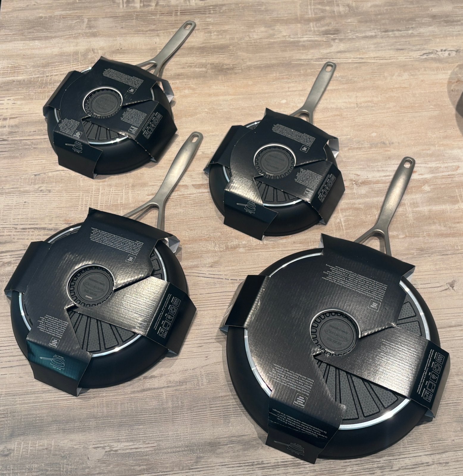 Demeyere industry 3 duraslide 4-delige set pannen, Ophalen, Demeyere, Nieuw, Kookpan