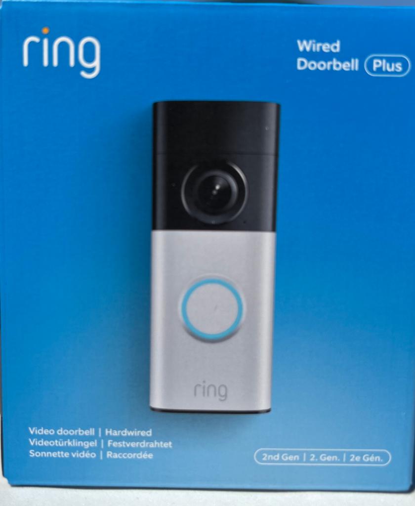 Ring Wired Video Doorbell Plus (nieuw), Maison & Meubles, Sonnettes, Enlèvement, Compatible avec les smartphones, Neuf, Filaire