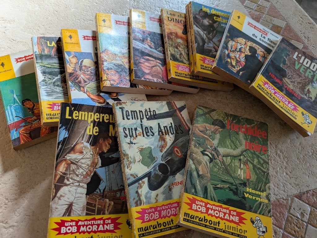 Lot 13 marabouts "junior" Bob Morane (H. Vernes) pour 15€., Livres, Envoi, Utilisé, Henri Vernes.