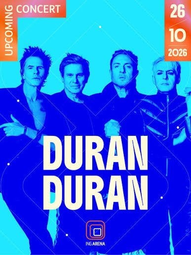 2 Tickets Duran Duran ING Arena 26/10, Tickets en Kaartjes, Twee personen, Oktober