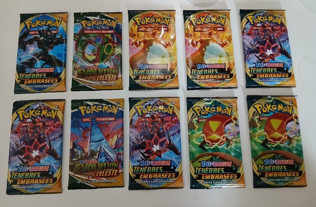 Lot 10 boosters Pokémon scellés Épée et Bouclier, Enlèvement ou Envoi, Neuf, Booster
