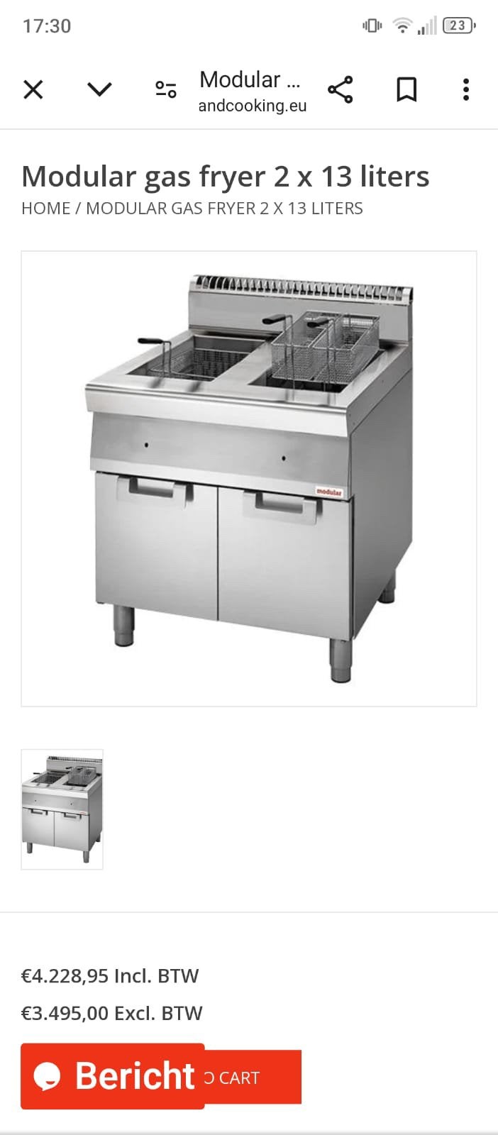 Horeca gas friteuse, Elektronische apparatuur, Frituurpannen, Ophalen, Zo goed als nieuw
