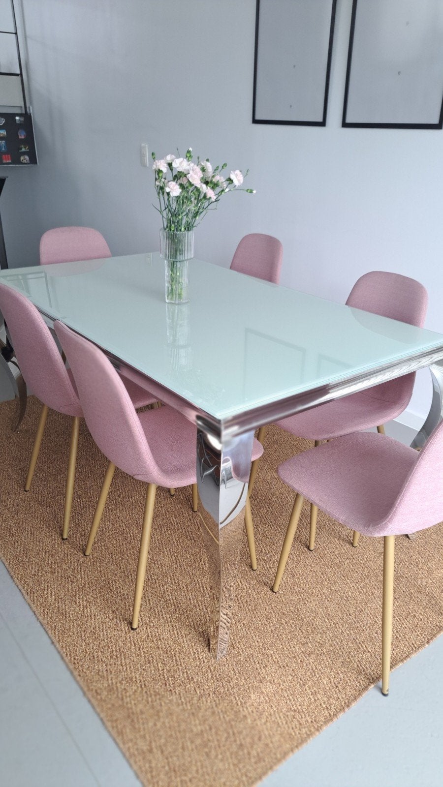Table salle à manger + 6 chaises, Maison & Meubles, 150 à 200 cm, Cinq personnes ou plus, Comme neuf, Enlèvement