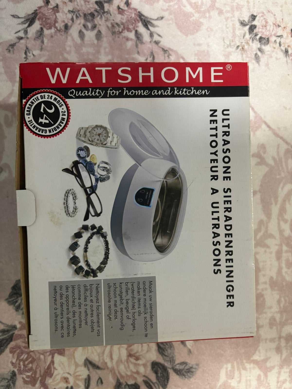 Watshome ultrasone sieradenreiniger – in originele doos, Enlèvement