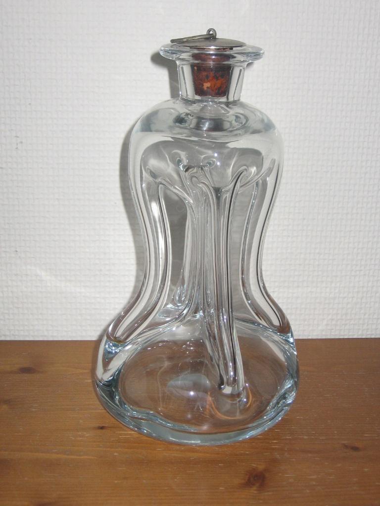 unieke hand geblazen karaf Kutrolf , Denemarken van +- 1974, Antiek en Kunst, Ophalen