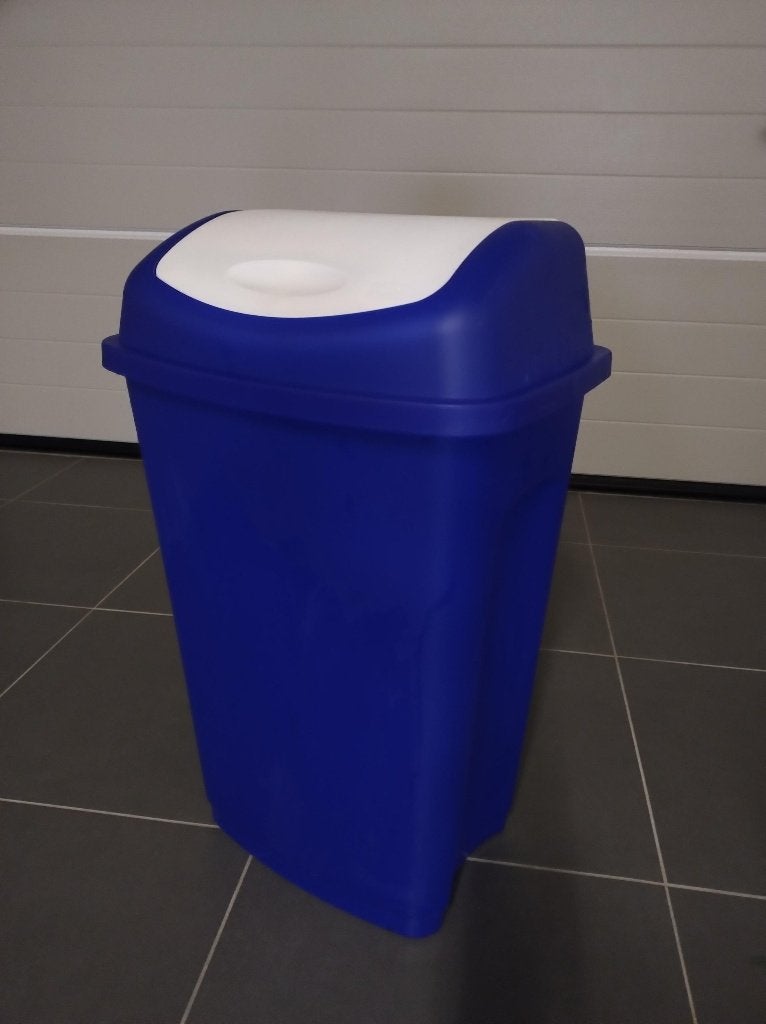 Vuilnisbak blauw, Huis en Inrichting, Ophalen, 50 – 75, Kunststof, 40 liter of meer
