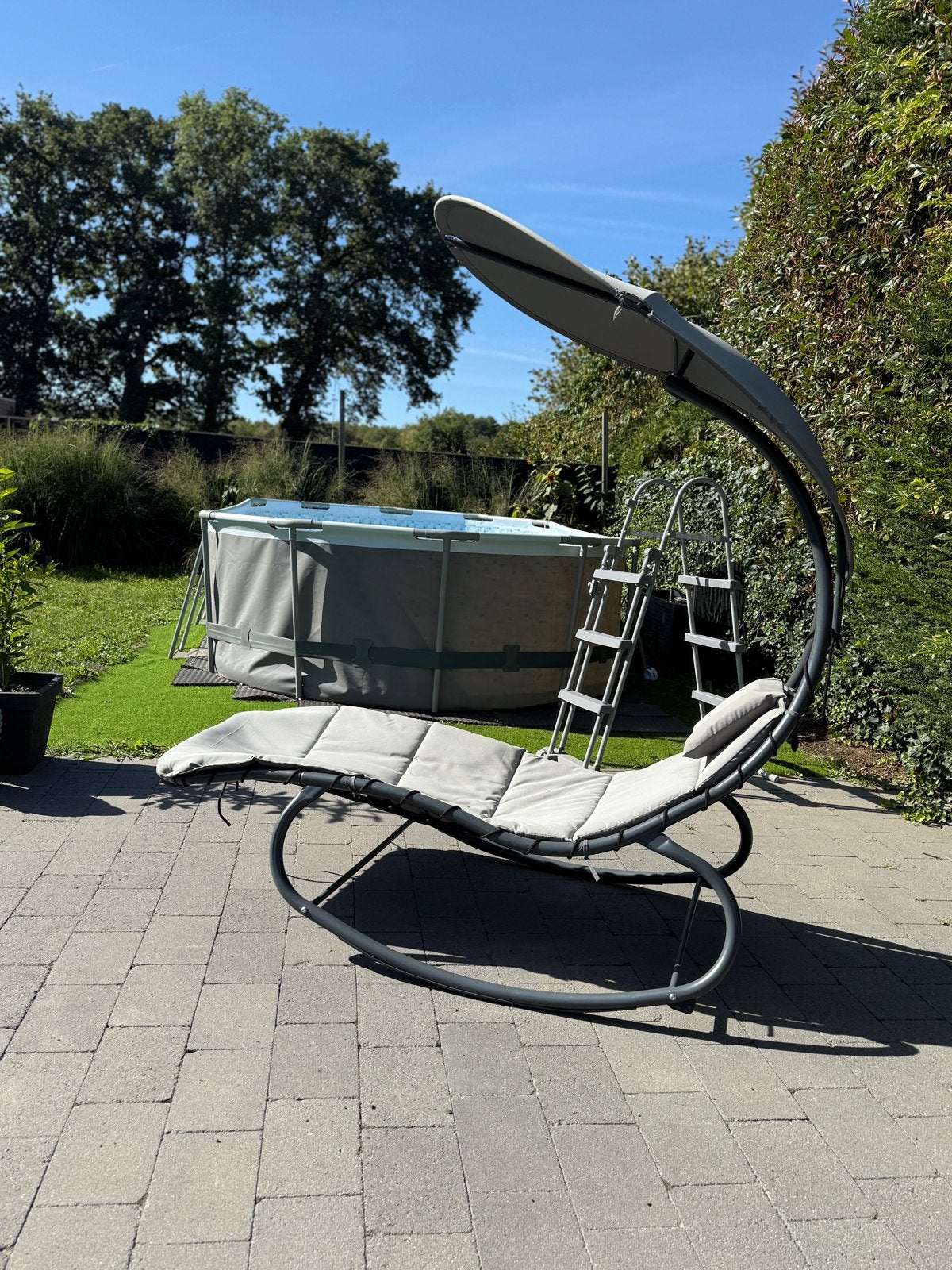 Chaise longue avec parasol, Enlèvement, Comme neuf