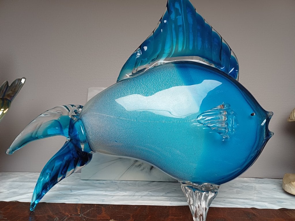 vintage murano vis H45 L48 gewicht 6 kg murano glas, Ophalen