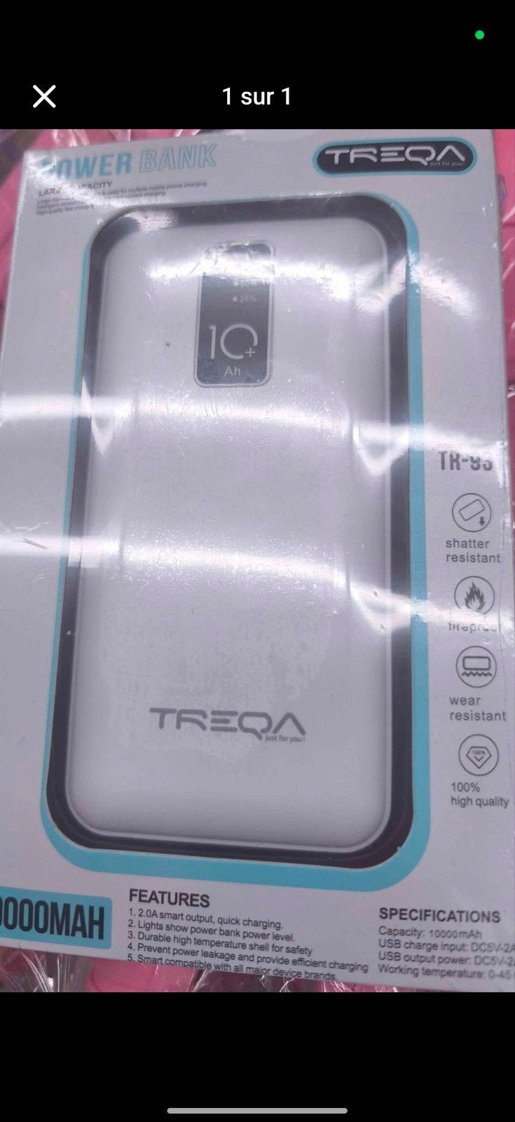 Power bank, Télécoms, Enlèvement