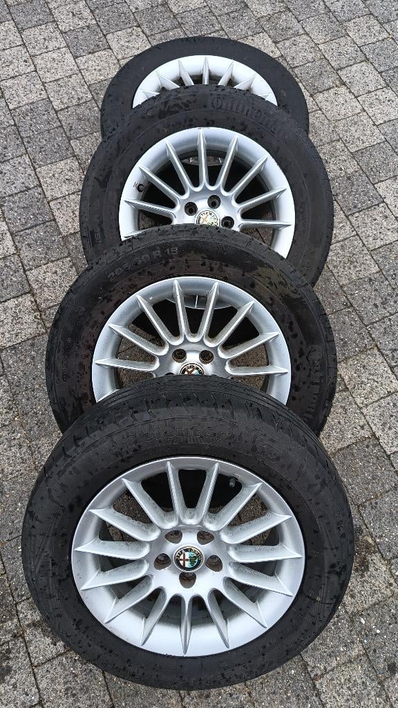 Set 4 originele Alfa Romeo 15" velgen - 5x98, Auto-onderdelen, Banden en Velgen, Ophalen, Gebruikt, 15 inch, Velg(en)
