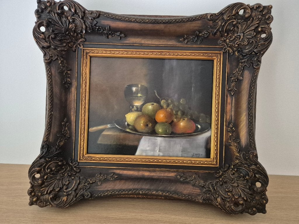 Prachtig Schilderij, Ophalen, Paneel, Bijzondere lijst, Stilleven
