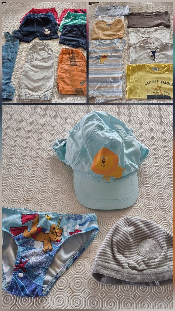 Vêtements bébé T. 9 mois/maillots/shorts/t-shirts/pantalons, Enlèvement ou Envoi, Garçon, Autres types