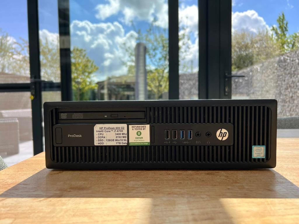 HP ProDesk i7 PC – SSD + 1TB HDD – Ideaal voor school/werk, Enlèvement ou Envoi, 8 GB, Reconditionné, 3 à 4 Ghz
