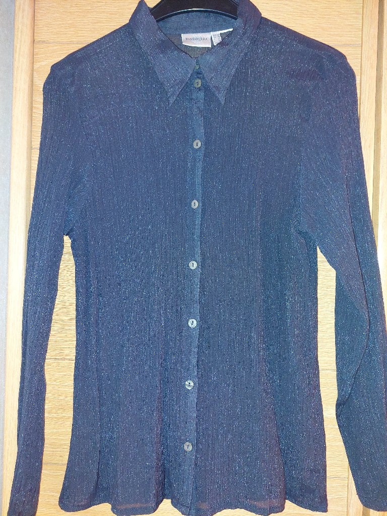 Blouse élégante transparente — noire — Bandolera, Vêtements | Femmes, Taille 42/44 (L), Enlèvement ou Envoi, Comme neuf, Noir