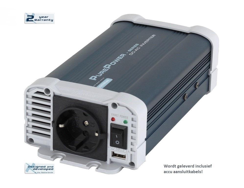 Omvormer ZUIVERE SINUS 12V naar 230V - 300 Watt continue, Niet ingevuld, Niet ingevuld, Nieuw, Ophalen of Verzenden