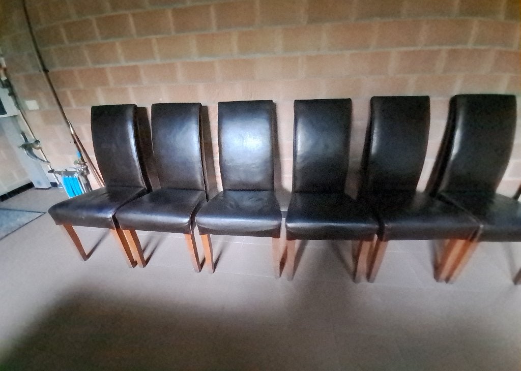 Lederen stoelen voor living of keuken, Ophalen, Gebruikt, Vijf, Zes of meer stoelen, Leer