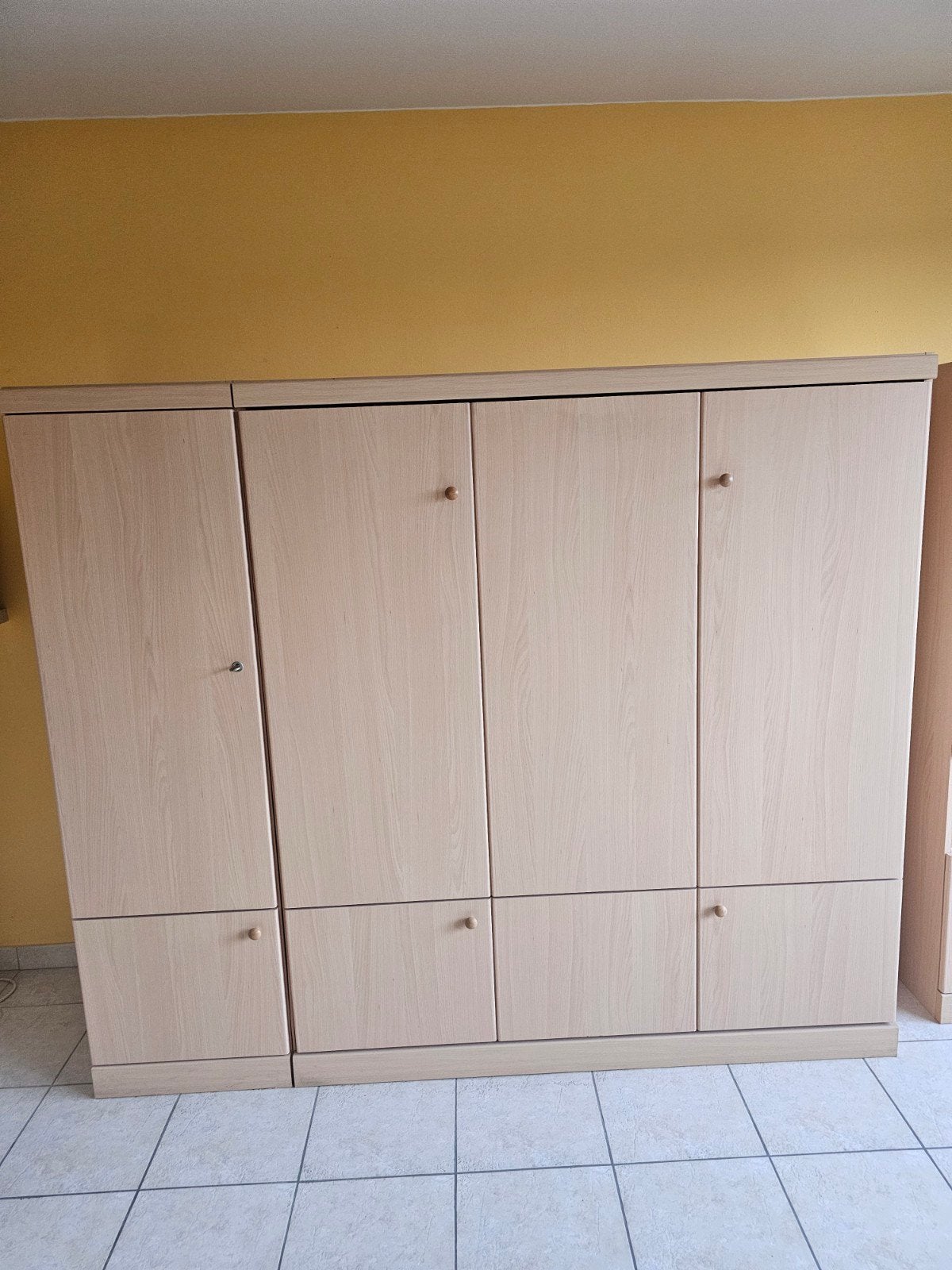 kast met inklapbare matras, Huis en Inrichting, Slaapkamer | Bedden, Ophalen, Verstelbaar, Beige, Overige maten