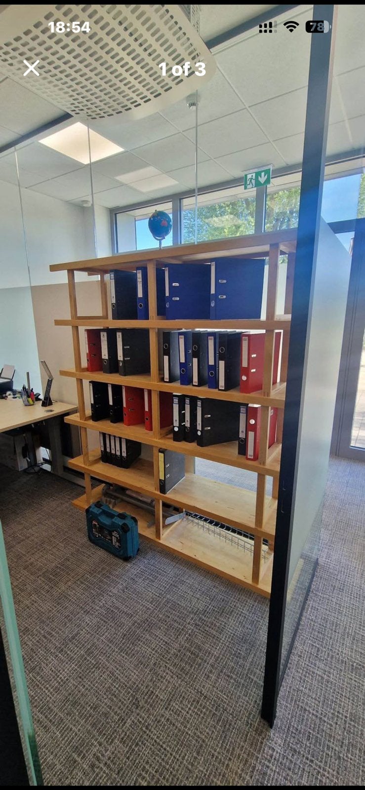 Bureau design + meubles pour classeurs, Enlèvement, Meuble