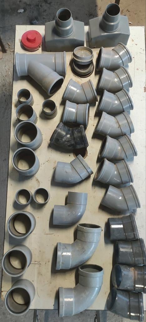 Lot pvc afvoer stukken, moffen, bochten.. DYKA, Ophalen, Afvoer, Gebruikt, PVC