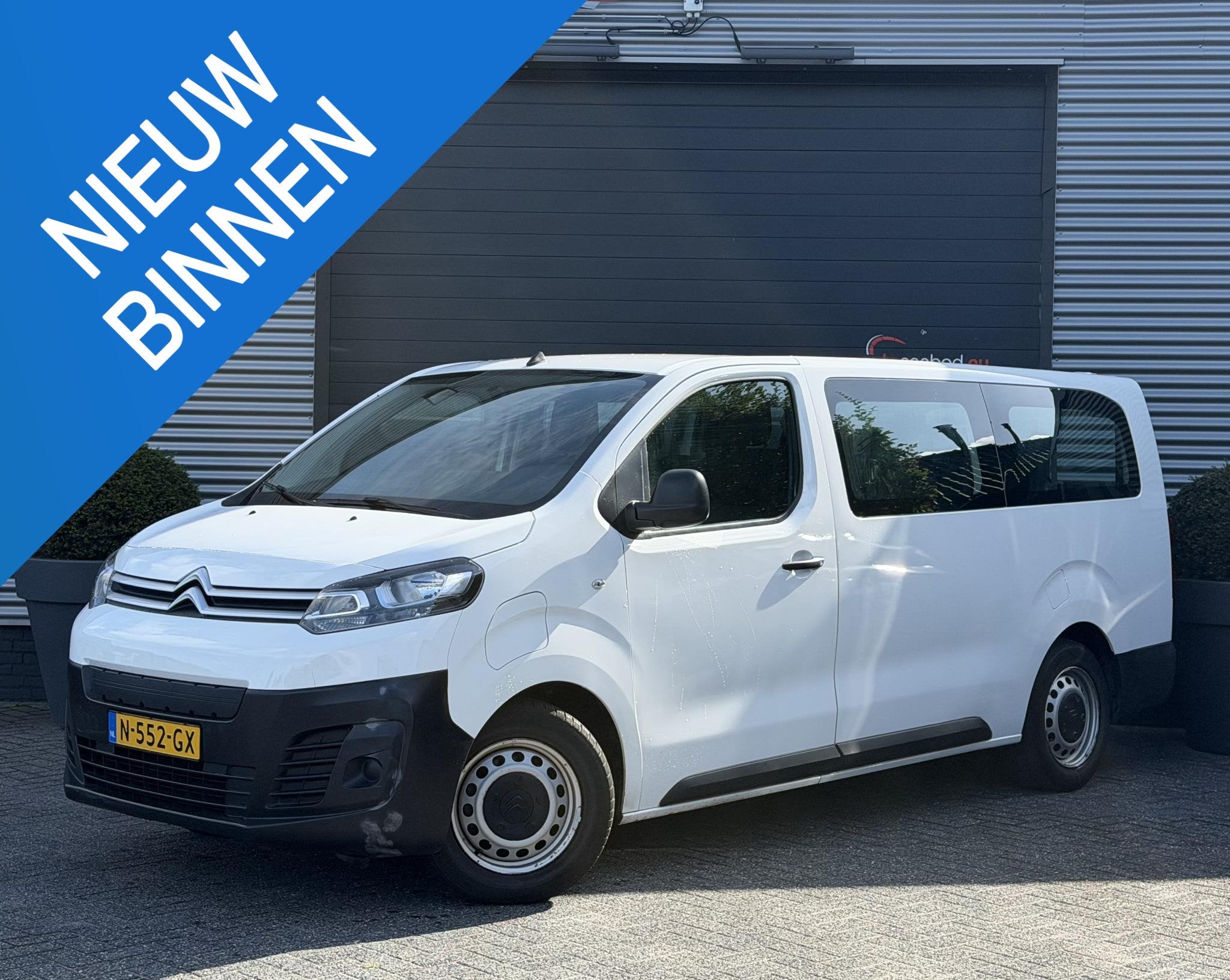 Citroen ë-SpaceTourer 75kWh Business XL 9 Persoons | Naviga, Auto's, 330 km, Stof, Gebruikt, Wit