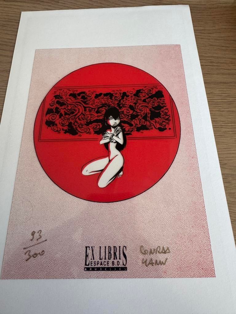 Ex-libris The Unnamables (Conrad), gesigneerd met nummer 1, Verzamelen, Ophalen of Verzenden, Overige figuren, Zo goed als nieuw