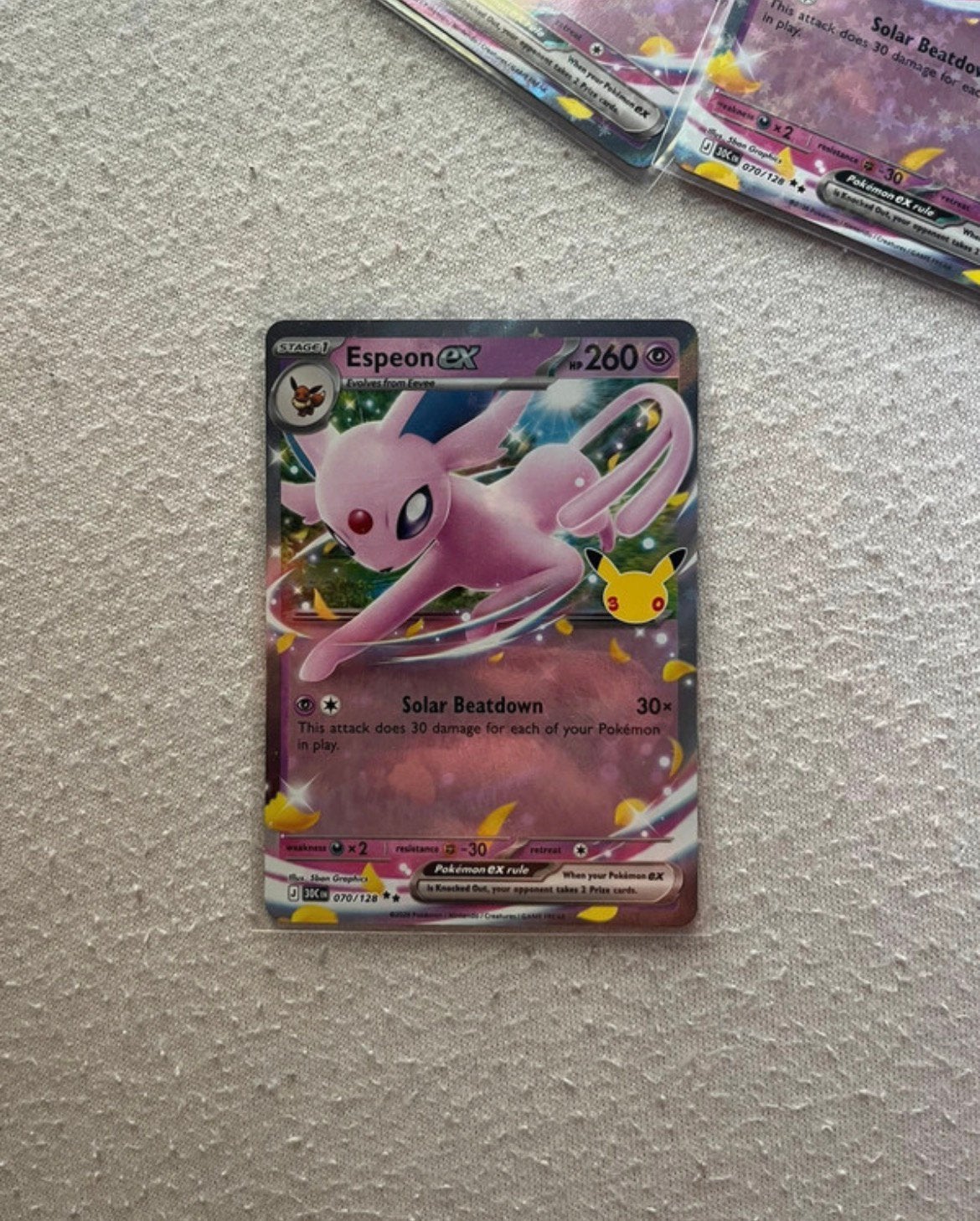 Pokémonkaart - Espeon EX 070/128 30C Engels, Ophalen of Verzenden, Zo goed als nieuw