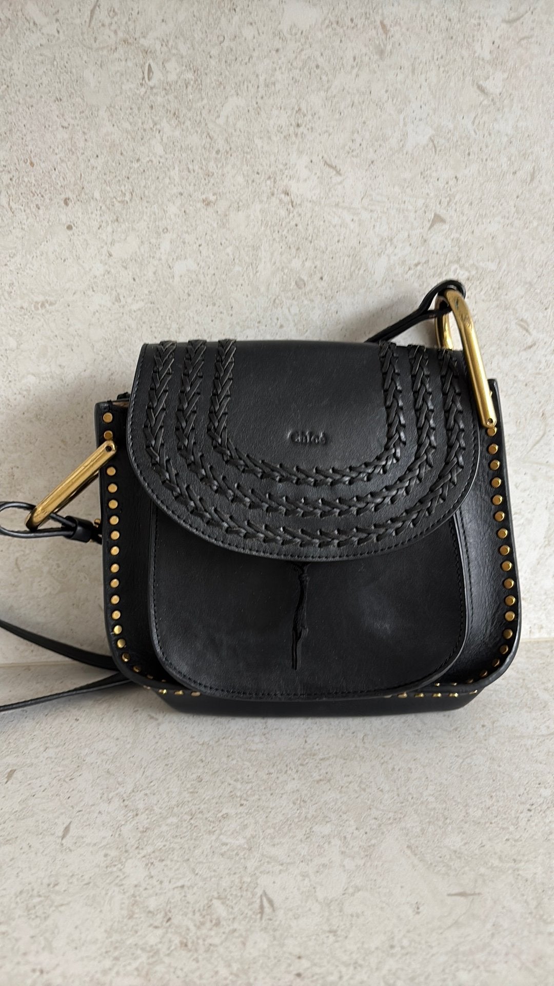 Vintage Chloe Crossbody handtas, Gebruikt, Zwart, Leer, Ophalen